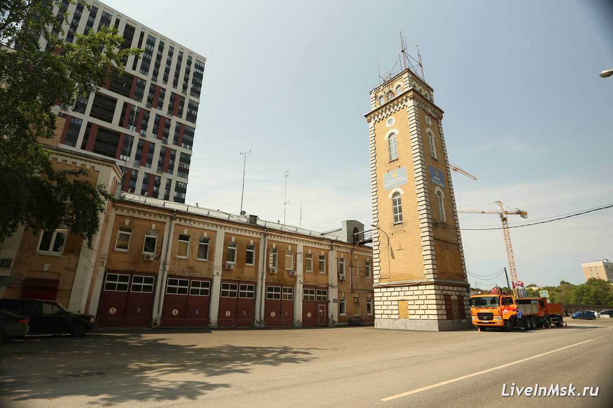 Пожарная каланча на Петровско-разумовском проезде, фото 2023 года