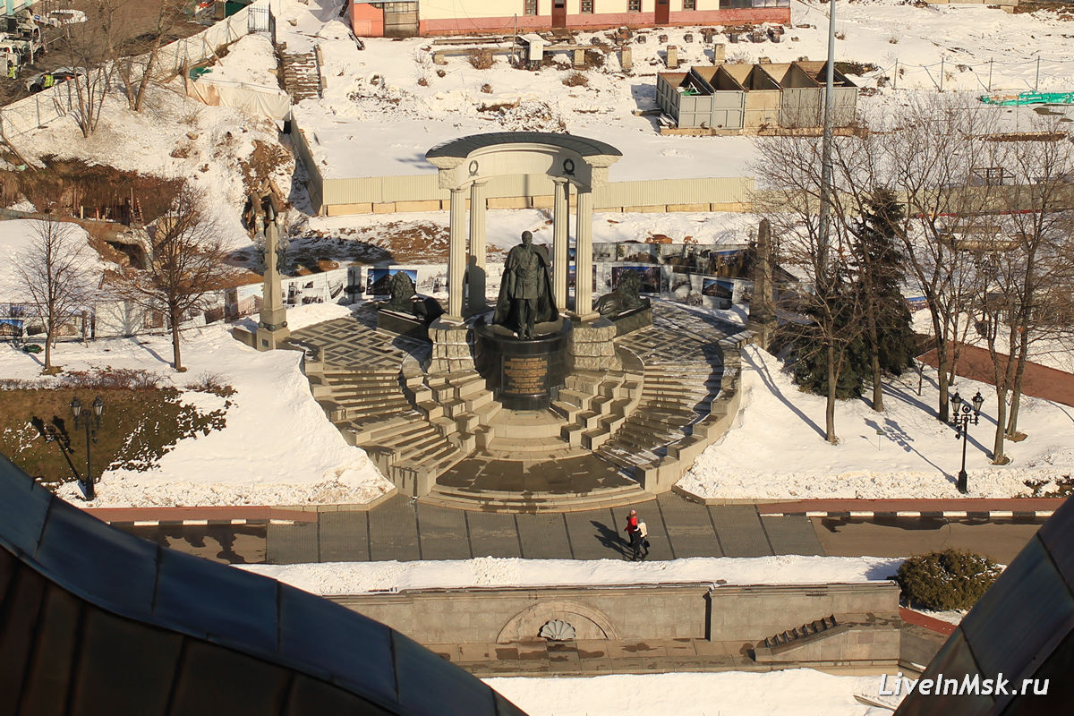 Вид со смотровой площадки Храма Христа Спасителя (2019 год)