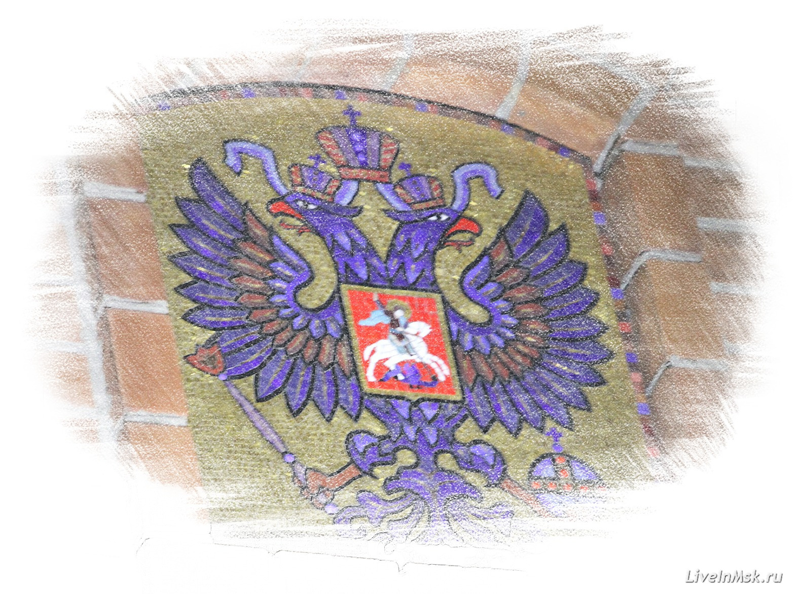 Каноническое изображение Георгия Победоносца на гербе Москвы