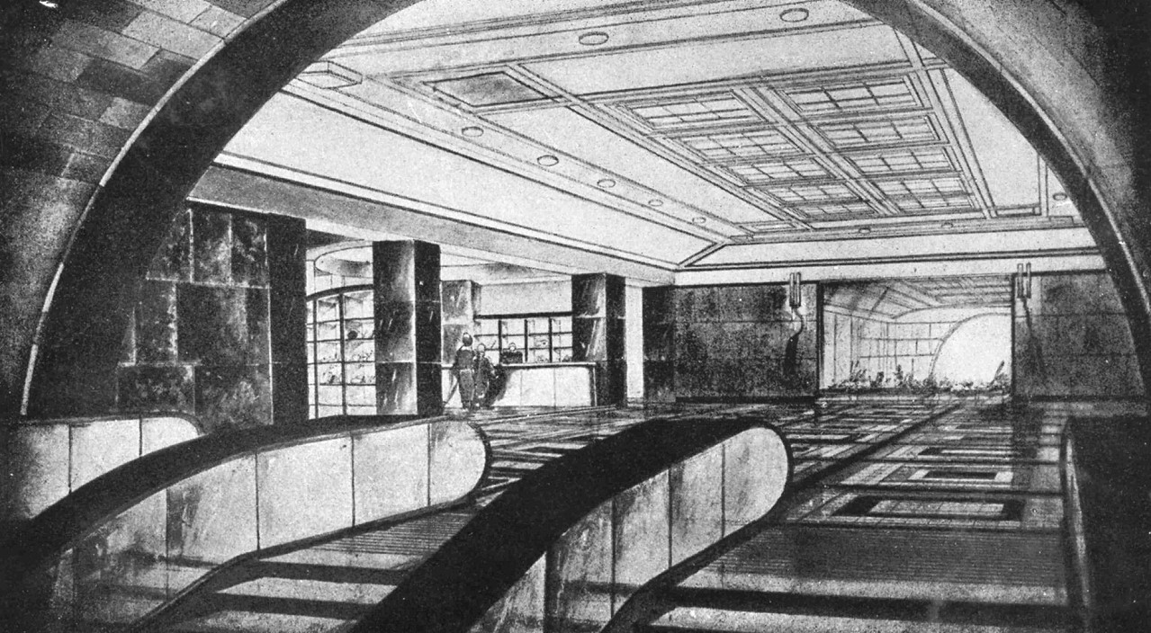 Проект подземного вестибюля станции «Лубянка».